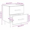 vidaXL Nachttisch Schwarz Eichen-Optik 40 x 35 x 47,5 cm Holzwerkstoff