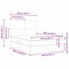 vidaXL Bett mit Stauraum und LED Hellgrau 140 x 200 cm Samt