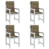 vidaXL Niedriglehner-Auflagen 4 Stk. Melange Taupe 100x50x4 cm Stoff