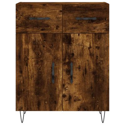 vidaXL Highboard Räuchereiche 69,5x34x180 cm Holzwerkstoff