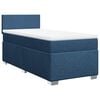 vidaXL Boxspringbett mit Matratze Blau 90x200 cm Stoff