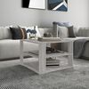 vidaXL Couchtisch Grau Sonoma 60x60x40 cm Holzwerkstoff