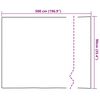 vidaXL Statische Fensterfolie Frostiges Grau 90 x 500 cm PVC