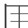 vidaXL Kopfteil Metall Schwarz 107 cm