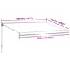 vidaXL Markise Einziehbar Anthrazit und Wei&szlig; 3x2,5 m Stoff & Aluminium