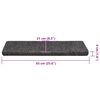 vidaXL Stufenmatten Selbstklebend 30 Stk. 65x21x4 cm Grau Rechteckiger Rand