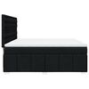 vidaXL Boxspringbett mit Matratze Schwarz 180x200 cm Stoff