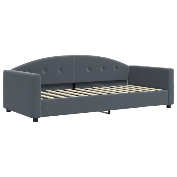 vidaXL Tagesbett Dunkelgrau 90x200 cm Samt