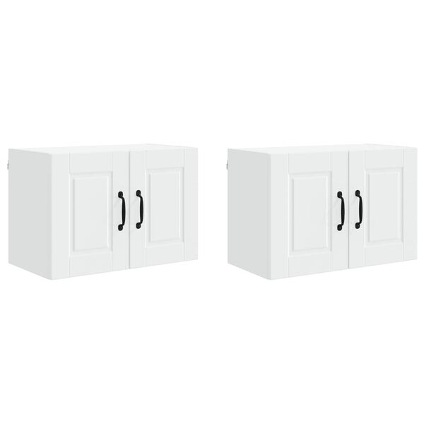 vidaXL K&uuml;chenschrank mit T&uuml;r 2 pcs Wei&szlig; 60 x 31 x 40 cm Holzwerkstoff