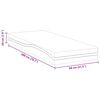 vidaXL Matratze Wei&szlig; und Schwarz 80 x 200 cm Jacquard-Stoff