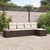 vidaXL Sofa Set mit Kissen 6 pcs Poly-Rattan