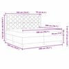 vidaXL Boxspringbett mit Matratze Dunkelgrau 200 x 200 cm Stoff