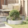 vidaXL Pflanzenring Silber 80 x 80 x 20 cm Verzinkter Stahl