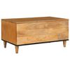 vidaXL Couchtisch mit T&uuml;r Hellbraun 80 x 50 x 40 cm Massivholz Akazie