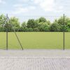 vidaXL Zaunpfosten Grau 25 x 1,4 m (60 x 60 mm Gitter) Stahl und PVC