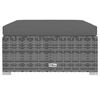 vidaXL 13-tlg. Garten-Lounge-Set mit Kissen Grau Poly Rattan