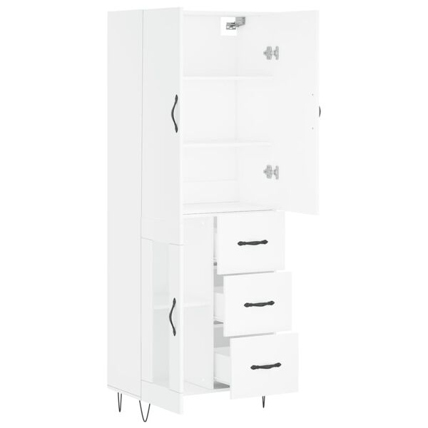 vidaXL Highboard Wei&szlig; 69,5x34x180 cm Holzwerkstoff