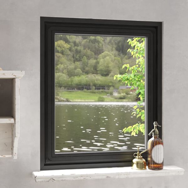 vidaXL Magnet-Insektenschutz f&uuml;r Fenster Anthrazit 100x120 cm