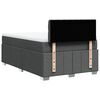 vidaXL Boxspringbett mit Matratze Dunkelgrau 120x190 cm Stoff
