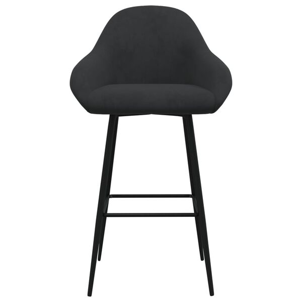 vidaXL Barhocker Schwarz Samt