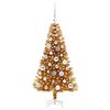 vidaXL Weihnachtsbaum mit 150 LEDs mit St&auml;nder Gold 120 cm Haustier