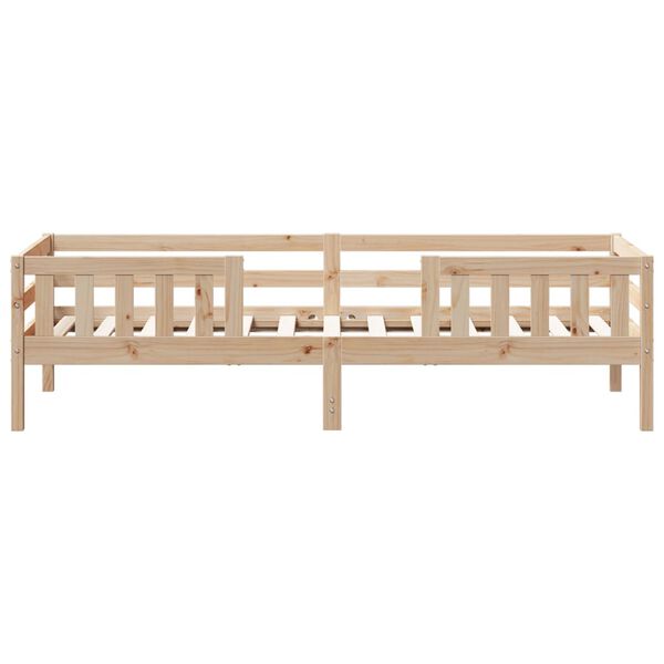 vidaXL Massivholzbett ohne Matratze 90x190 cm Kiefernholz