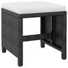 vidaXL 13-tlg. Garten-Essgruppe Poly Rattan Akazienholz Schwarz