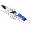 vidaXL Kajak Aufblasbar Blau 424x81x31 cm Polyester