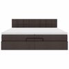 vidaXL Ottoman-Bett mit Matratze Dunkelbraun 200x200 cm Stoff