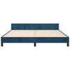 vidaXL Bettgestell ohne Matratze Dunkelblau 160x200 cm Samt