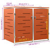 vidaXL M&uuml;lltonnenbox f&uuml;r 2 Tonnen 138x77,5x112,5 cm Edelstahl