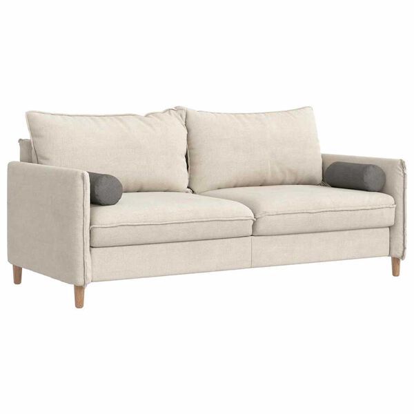 vidaXL Bolsterkissen 2 pcs Hellgrau &Oslash; 15 x 40 cm Cordstoff