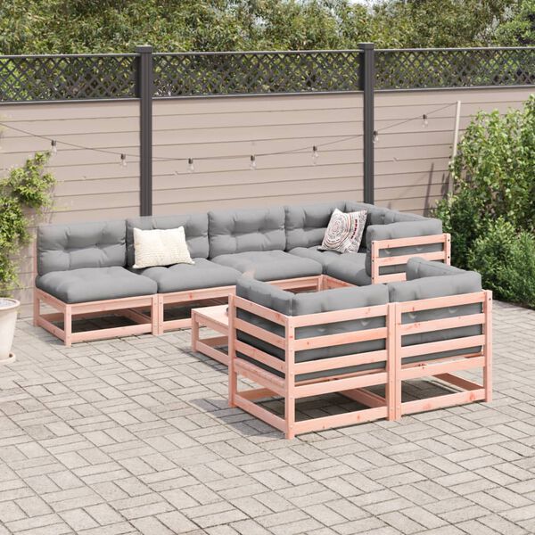 vidaXL 8-tlg. Garten-Sofagarnitur Massivholz Douglasie