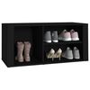 vidaXL Schuhregal Schwarz 100x35x45 cm Holzwerkstoff