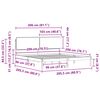 vidaXL Bettgestell mit gepolstertem Kopfteil Taupe 200 x 200 cm