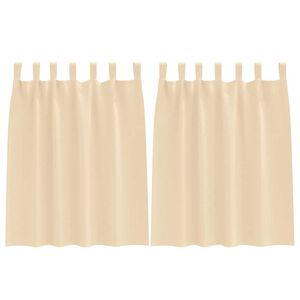 vidaXL Verdunkelungs-Vorh&auml;nge mit Ringen 2 stk. Creme 140 x 140 cm