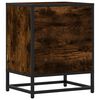 vidaXL Nachttisch R&auml;uchereiche 40x31x50 cm Holzwerkstoff und Metall