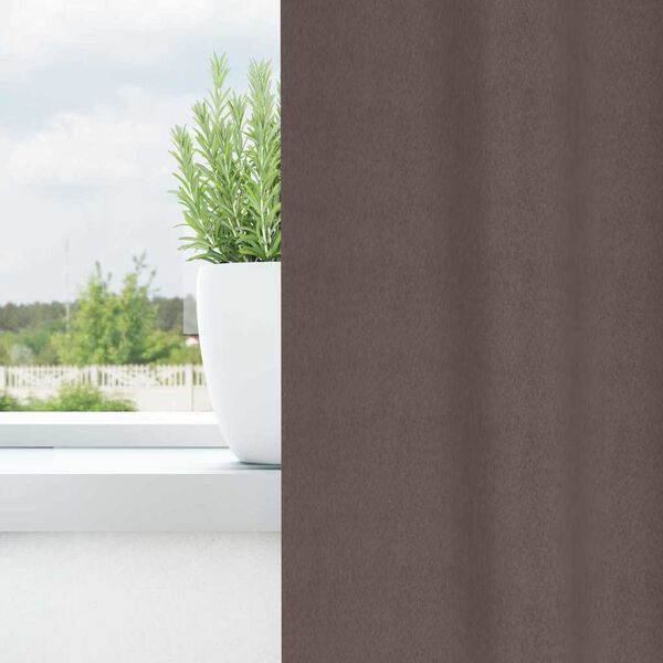 vidaXL Verdunkelungs-Vorh&auml;nge mit Ringen 2 pcs Dunkelbraun