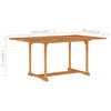 vidaXL 7-tlg. Garten-Essgruppe Massivholz Teak