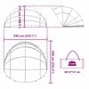 vidaXL Pool-Dome Schwarz 592 x 590 x 275 cm