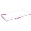 vidaXL Tischplatte 100x50x2 cm Massivholz Eiche Unbehandelt