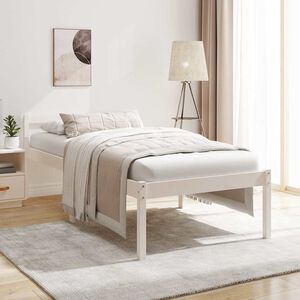vidaXL Seniorenbett Wei&szlig; 75x190 cm Massivholz Kiefer