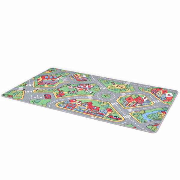 vidaXL Spielmatte Grau 200 x 90 cm Stoff