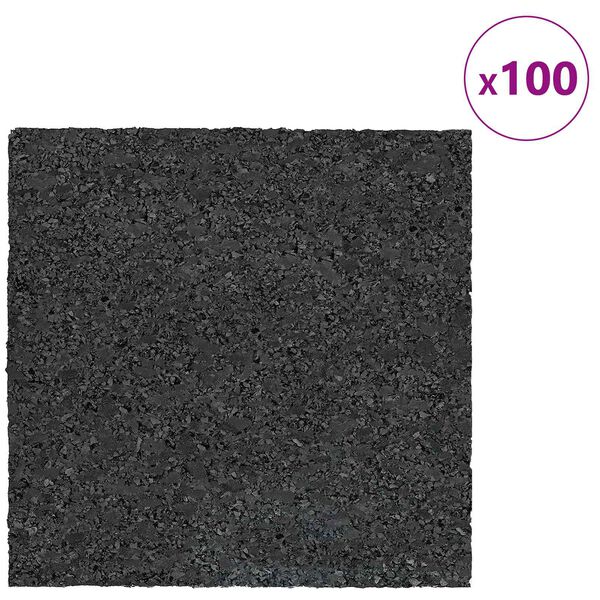 vidaXL Gummipad Schwarz Gummi