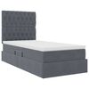 vidaXL Aufbewahrungsbett mit Matratze Dunkelgrau 90 x 200 cm Samt