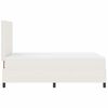 vidaXL Boxspringbett Creme und Wei&szlig; 203 x 120 x 128 cm Cordstoff