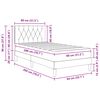 vidaXL Bettgestell mit Matratze mit Kopfteil Schwarz 80 x 200 cm Samt
