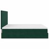 vidaXL Ottoman-Bett mit Matratzen & LEDs Dunkelgr&uuml;n 200x200 cm Samt