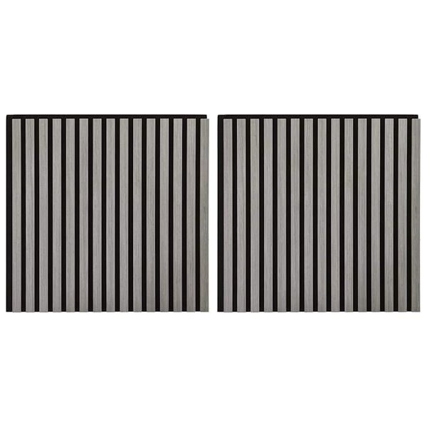 vidaXL Akustik Wandpaneele 2 Stk. Lamellen 60,5x60 cm Eichenfurnier