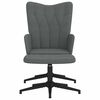 vidaXL Relaxsessel mit Hocker Dunkelgrau Stoff